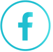 A blue circle with the facebook logo in it.